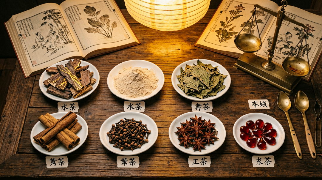 Chinese incense ingredients collection