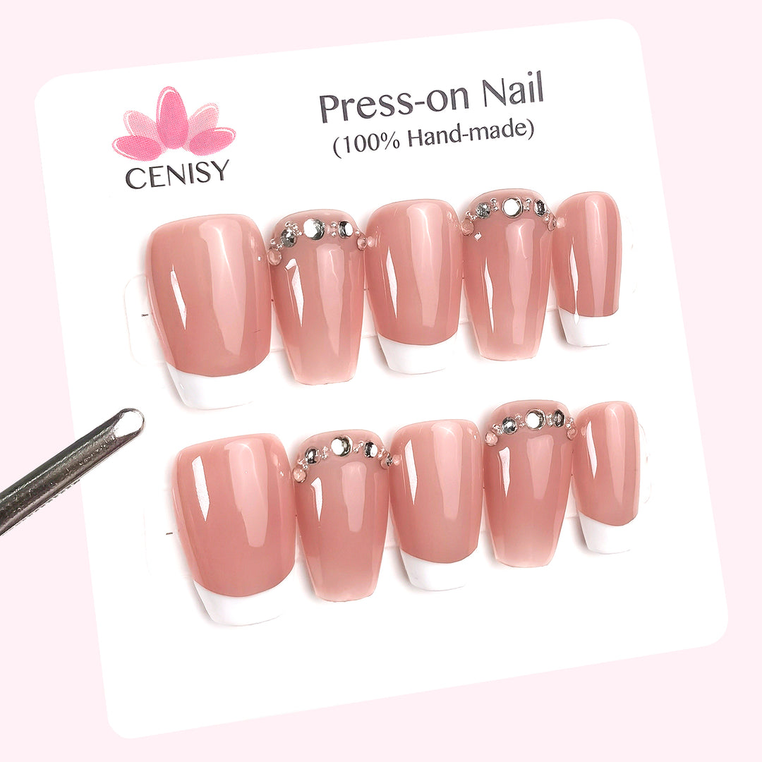 Pink Crowns French Tip Coffin Medium ED-A9259