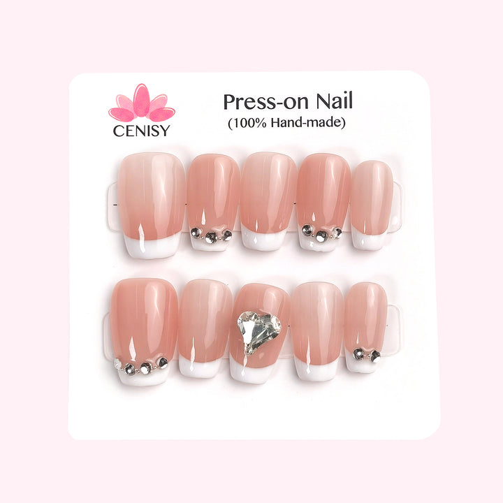 Pink With Love French Tip Coffin Medium ED-A9281