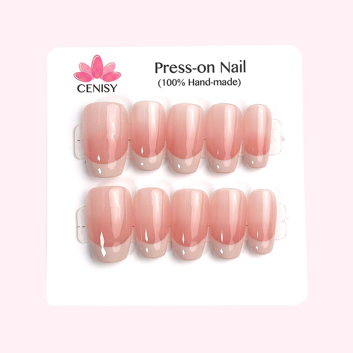 Honey Pink French Tip Coffin Medium ED-A9503